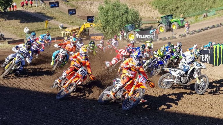 Jeffrey Herlings beim Start zu Lauf 2 in Teutschenthal 2018 – Jeffrey Herlings wieder auf dem Bike