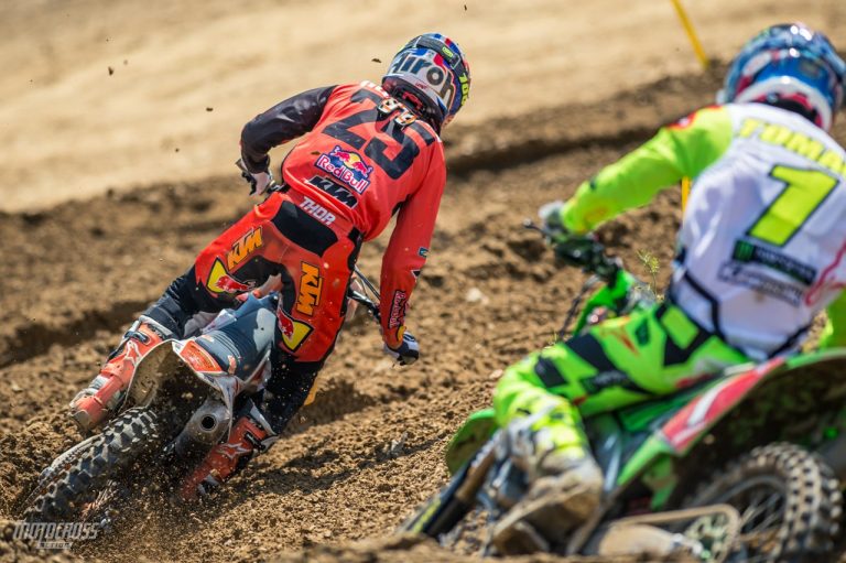 Marvin Musquin in Lauf 1 vor Eli Tomac – 2018 High Point - Round 4