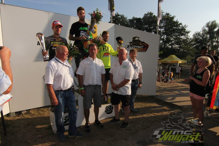 Filip Neugebauer, Meister Jens Gettemann und Tim Koch – Jens Gettemann - Meister 2018 DM Open