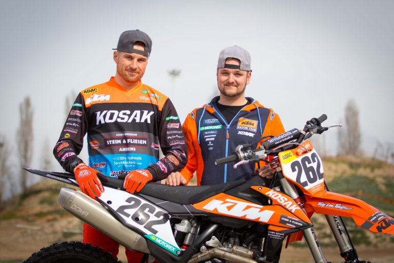 Mike und Mechaniker Keijo Bünningund – Gelungenes Comeback für Mike Stender
