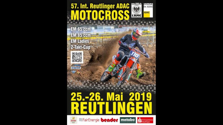 Veranstaltungsplakat – Runde 4 der EMX65 und EMX85 in Reutlingen