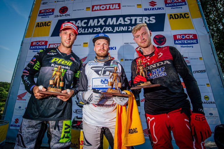 Jens Getteman, Tanel Leok und Calvin Vlaanderen – ADAC MX Masters Mölln: Tanel Leok baut Führung aus