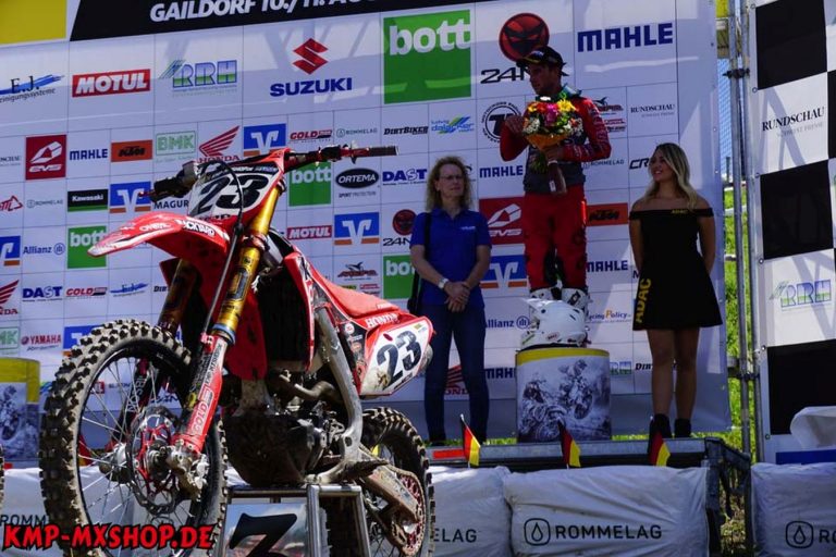Podium Platz 3 und Holeshot Josiah Natzke – MX Youngster Holeshot und Podium für KMP Honda Racing in Gaildorf