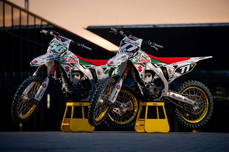 Die Bikes von Justin Starling und Kevin Moranz – Team Castrol Power1 Suzuki Moto-Base: SX2-Titel knapp verpasst