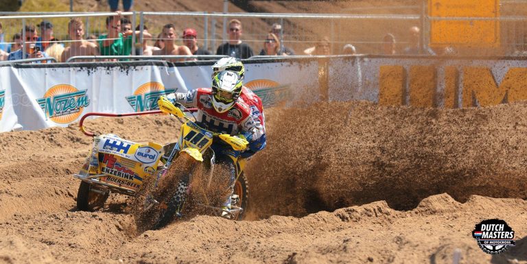 Daniël Willemsen hier mit Co-Pilot Robbie Bax beim Sieg des Rennens der Dutch Masters of Motocross 2018 im Rahmen des Zwarte
