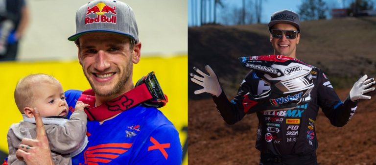 Ken Roczen mit Sohn Griffin und Nique Thury