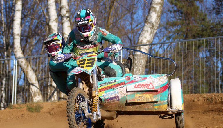 Joachim Reimann und William Leutwyler – Guter Auftakt bei der Seitenwagen Motocross Schweizer SAM-Meisterschaft für Becker