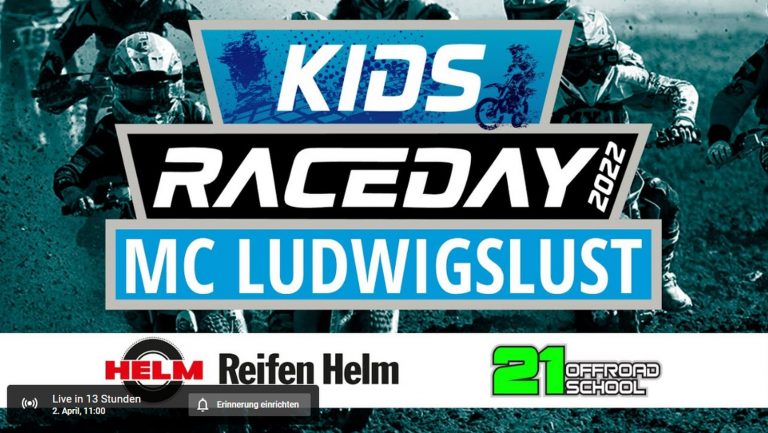 KIDS RACEDAY am Samstag beim MC Ludwigslust - Livestream!