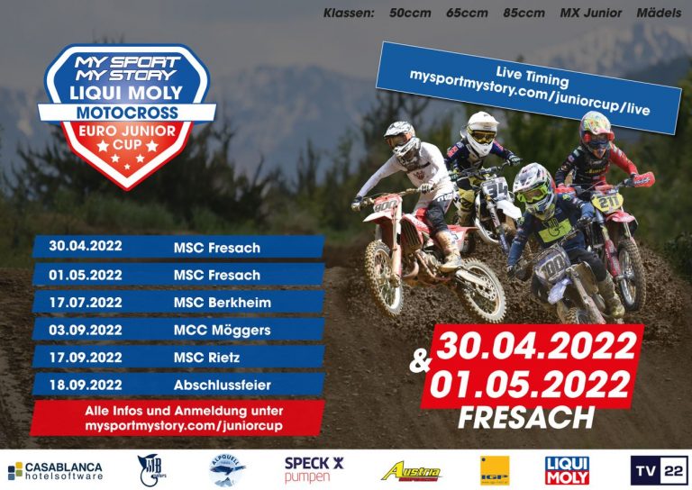 MY SPORT MY STORY Liqui Moly Motocross Euro JuniorCup 2022 – Nur noch 7 Tage bis zum Saisonstart in Fresach