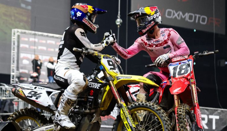 Ken Roczen und Jett Lawrence – Jett Lawrence gewinnt die SX1 beim Supercross de Paris am Samstag