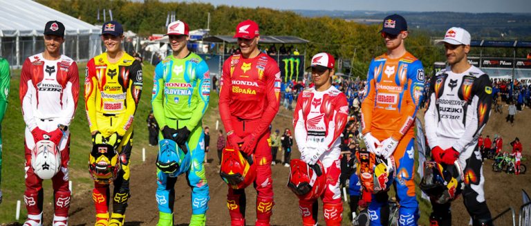 Zweiter von links Lucas Coenen / Belgien dann Tim Gajser / Slowenien und ganz rechts Kenny, daneben Kay de Wolf / Niederlande