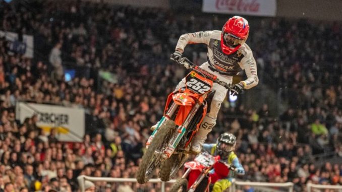 2023 landete Paul Bloy in der Gesamtwertung der SX2 als bester Deutscher auf Rang sechs. ADAC Supercross Stuttgart