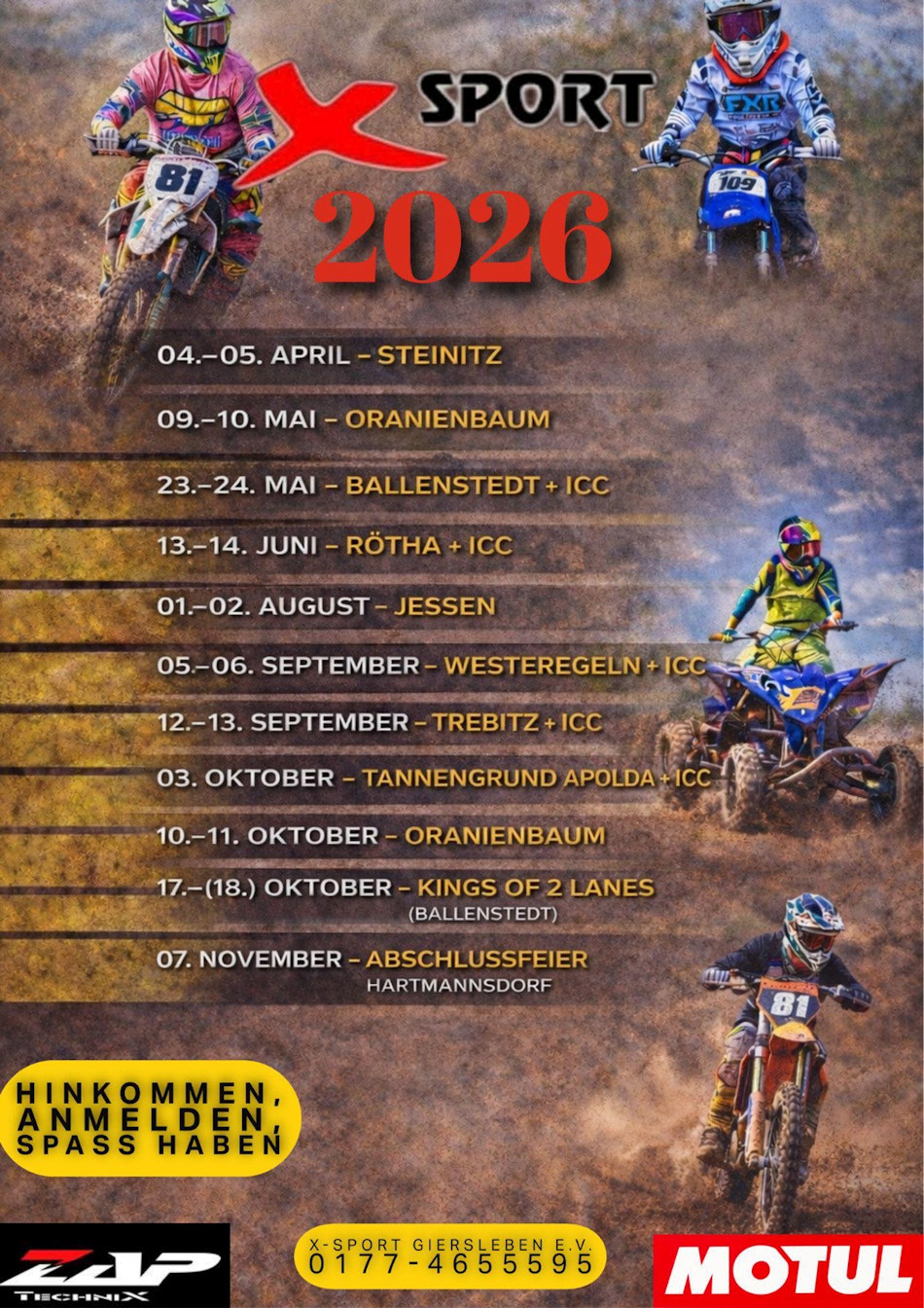 X Sport Cup Termine 2026