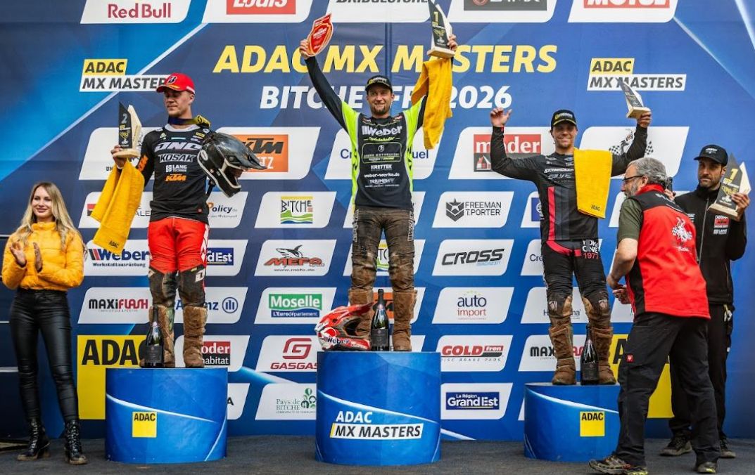 Podium mit dem Sieger Max Nagl