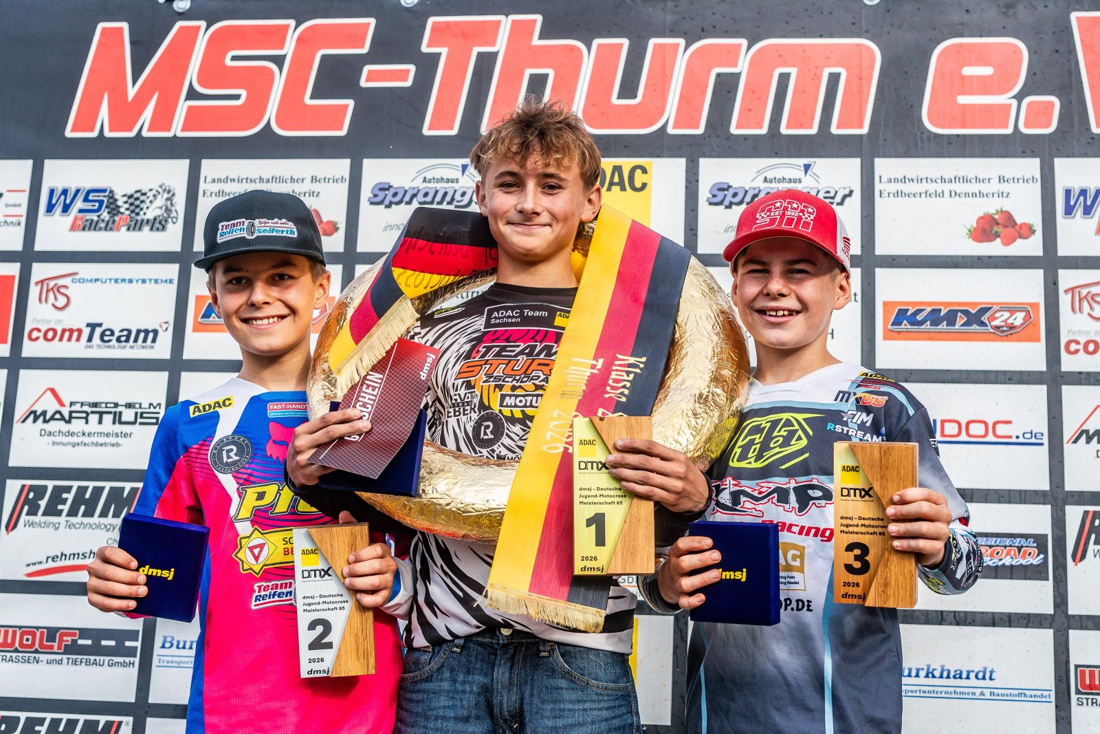 Die drei besten der DMX 85 (v.l.): Siegl, Hänel, de Jong