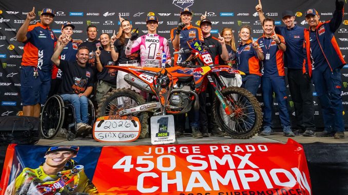 Red Bull KTM Factory Racing: Jorge Prado ist SMX-Weltmeister 2026 in der 450er-Klasse