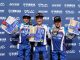 Siegerehrung der YZ85-Klasse beim YZ BLU CRU FIM Europe Cup SuperFinale 2026 in Ernée